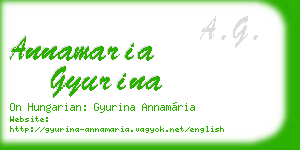 annamaria gyurina business card