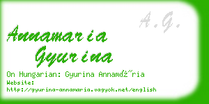 annamaria gyurina business card